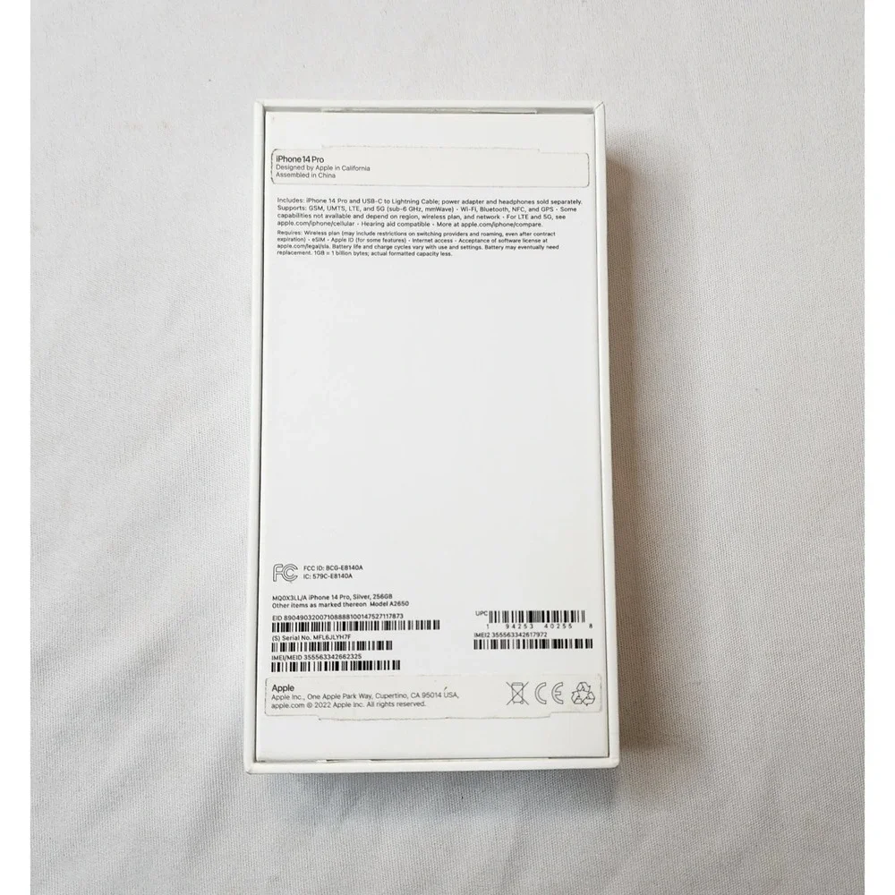Apple iPhone 14 PRO Empty Box ONLY